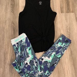 Blue nike sport leggings